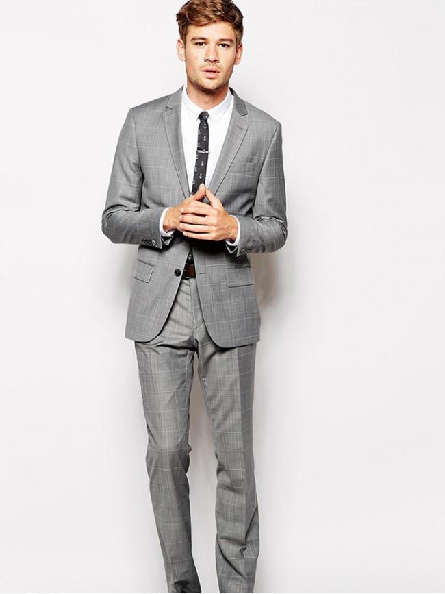 Skinny Fit Suit Oxygen Grey