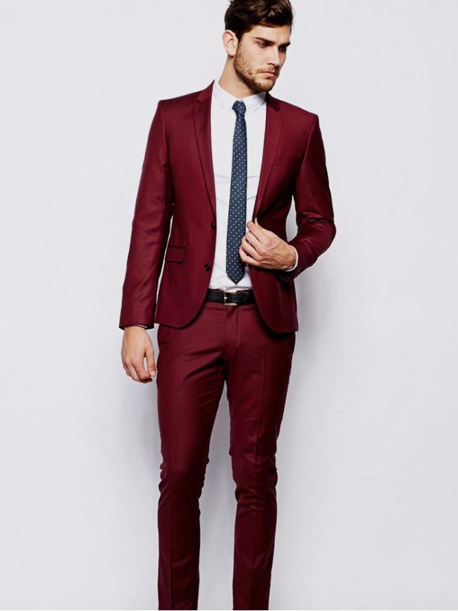 Skinny Fit Suit Oxygen Pink
